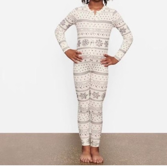 SKIMS Other - SKIMS Logo Pointelle Henley Onesie